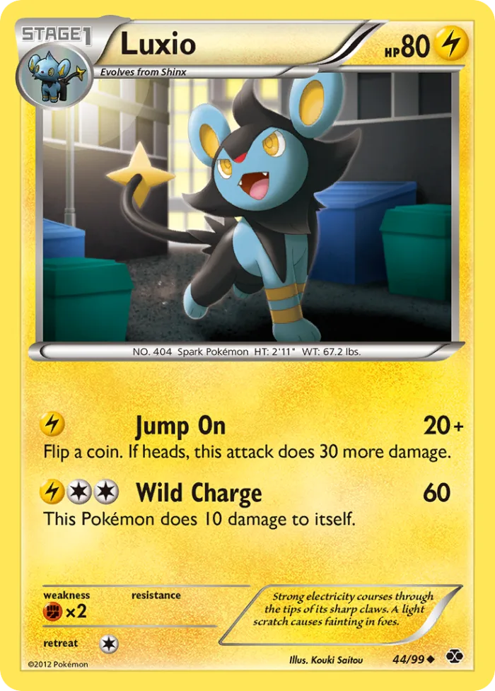 Luxio #44 Next Destinies Pokemon card