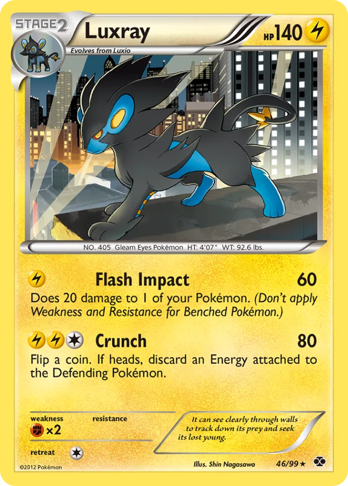 Luxray #46 Next Destinies Pokemon card