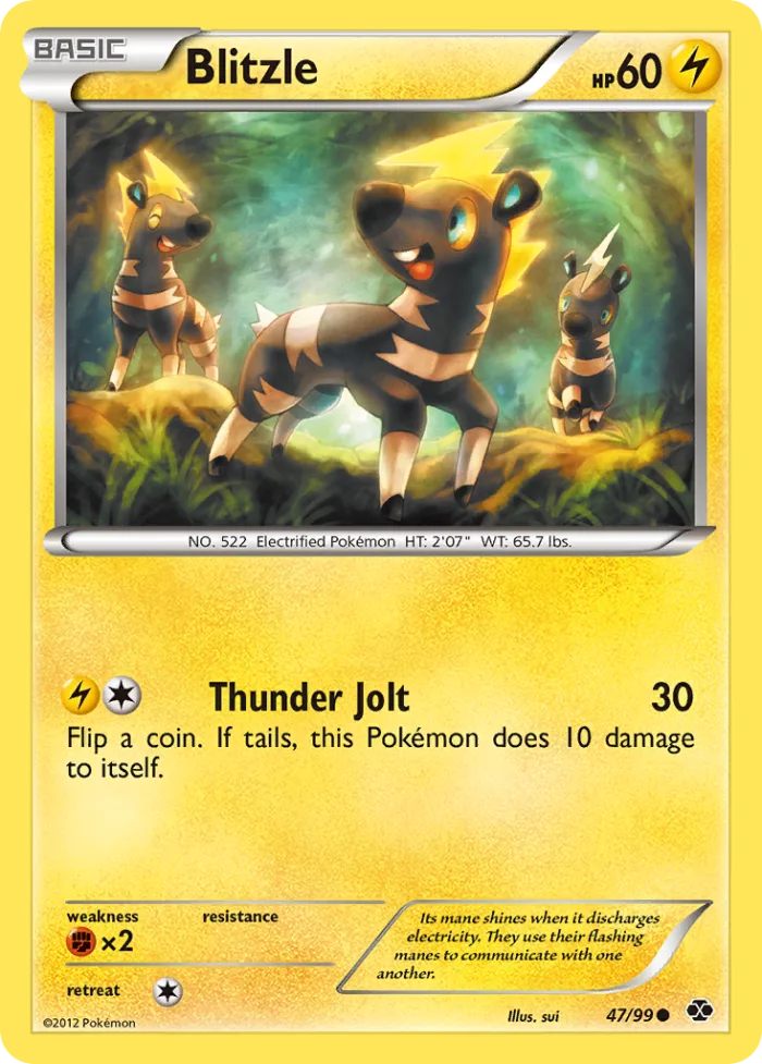 Blitzle #47 Next Destinies Pokemon card