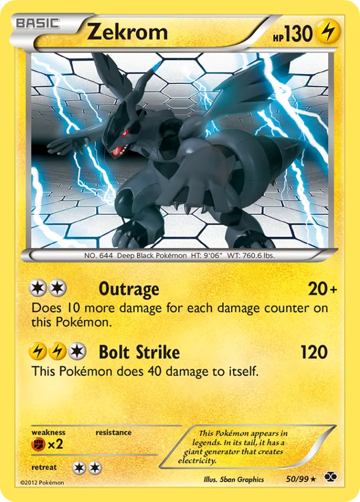 Zekrom #50 Next Destinies Pokemon card