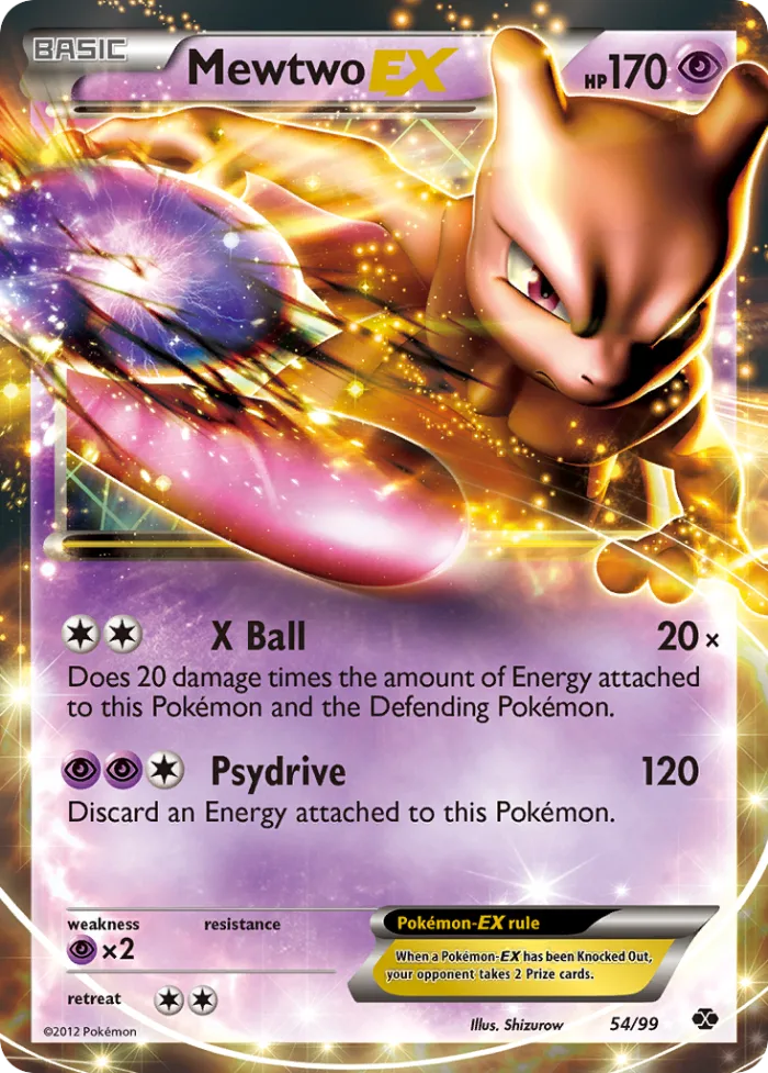 Mewtwo-EX #54 Next Destinies Pokemon card