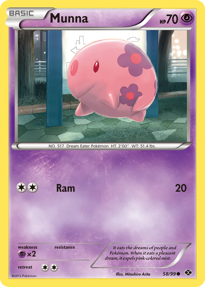 Munna #58 Next Destinies Pokemon card