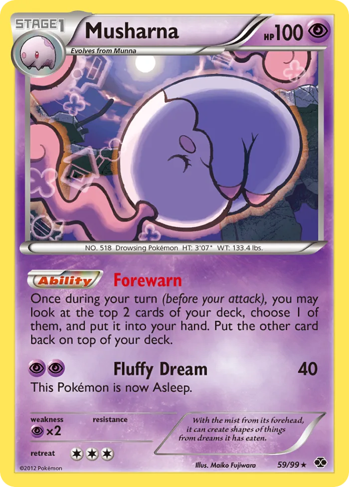 Musharna #59 Next Destinies Pokemon card