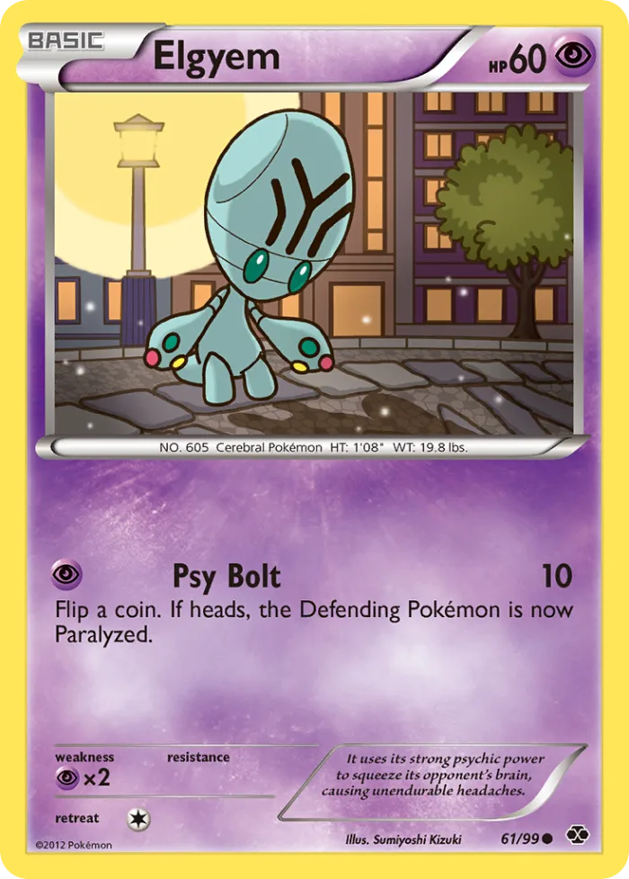 Elgyem #61 Next Destinies Pokemon card