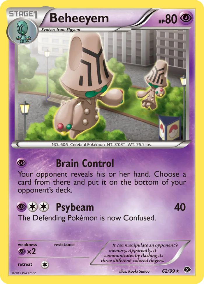 Beheeyem #62 Next Destinies Pokemon card