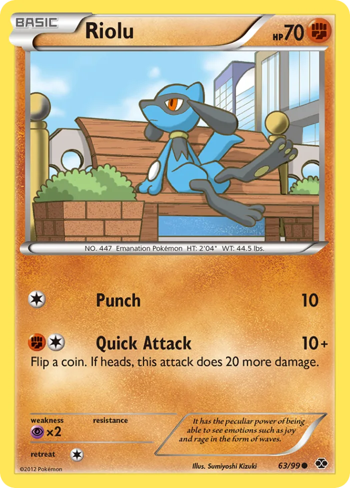 Riolu #63 Next Destinies Pokemon card