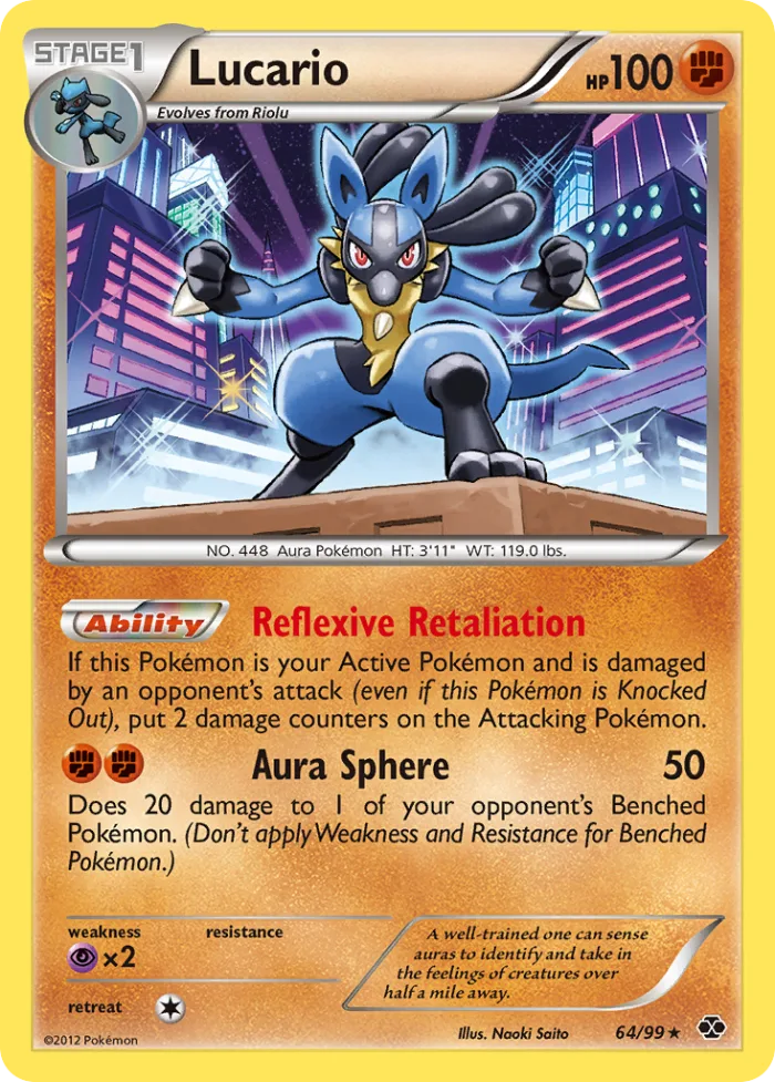 Lucario #64 Next Destinies Pokemon card