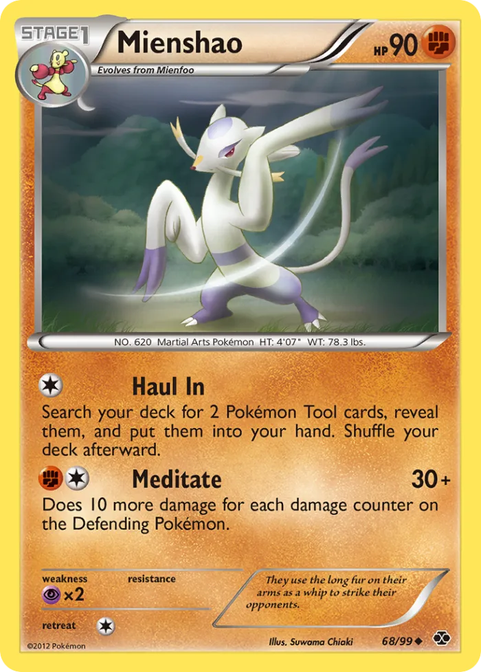 Mienshao #68 Next Destinies Pokemon card