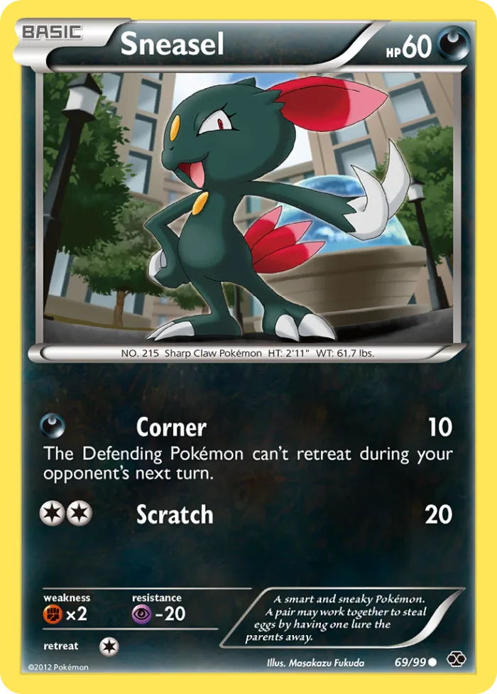 Sneasel #69 Next Destinies Pokemon card