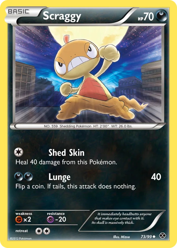 Scraggy #73 Next Destinies Pokemon card