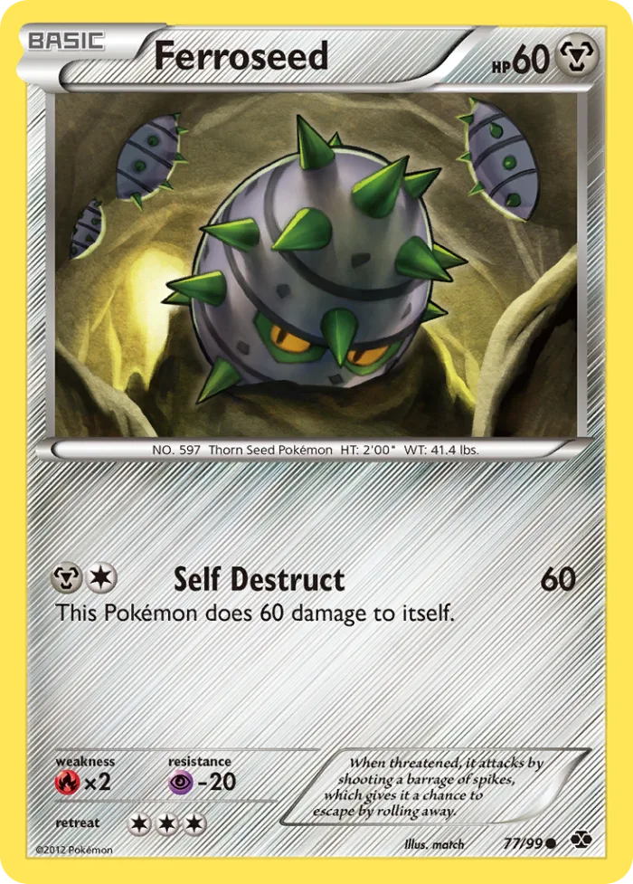 Ferroseed #77 Next Destinies Pokemon card