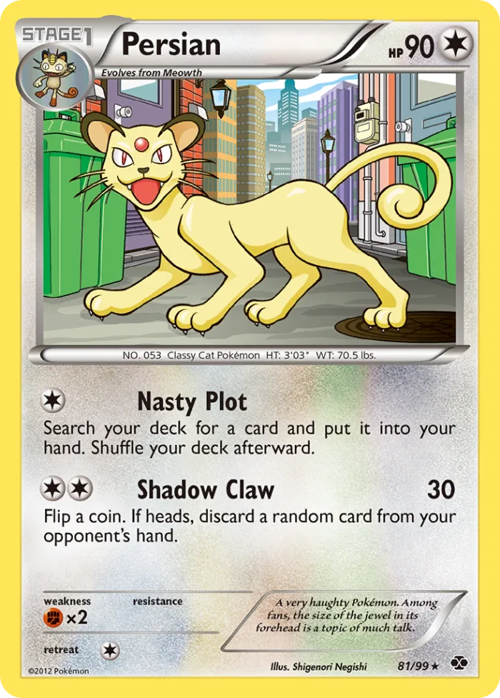 Persian #81 Next Destinies Pokemon card