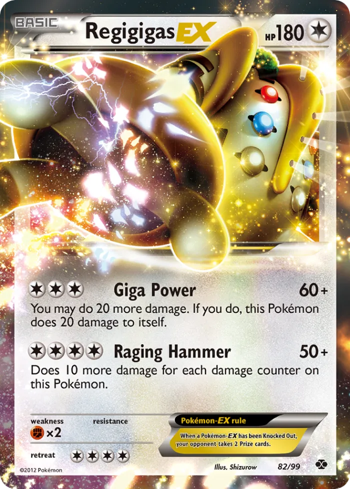 Regigigas-EX #82 Next Destinies Pokemon card