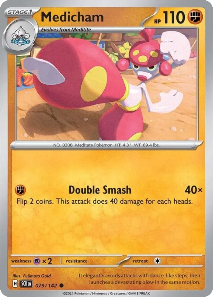 Medicham #79 Stellar Crown Pokemon card