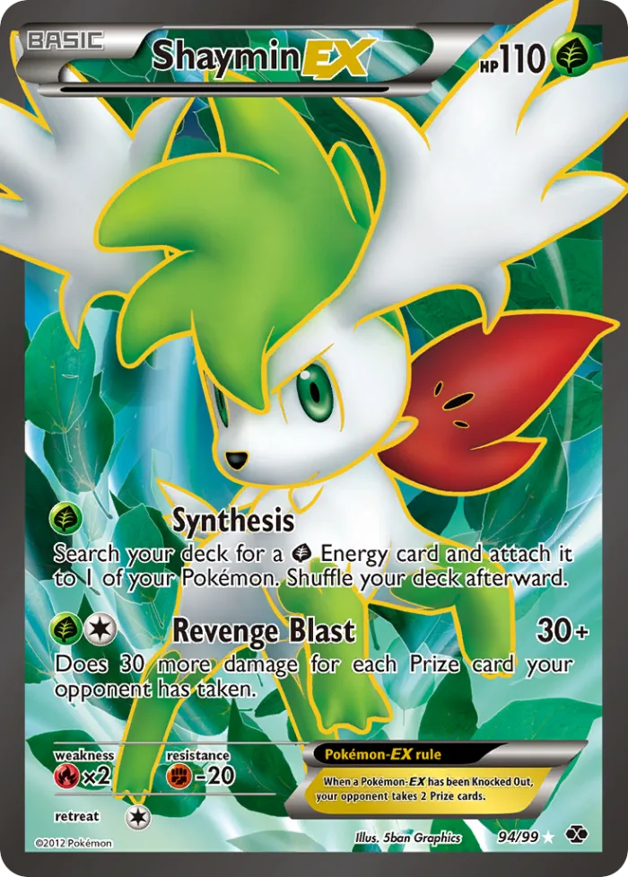 Shaymin-EX #94 Next Destinies Pokemon card