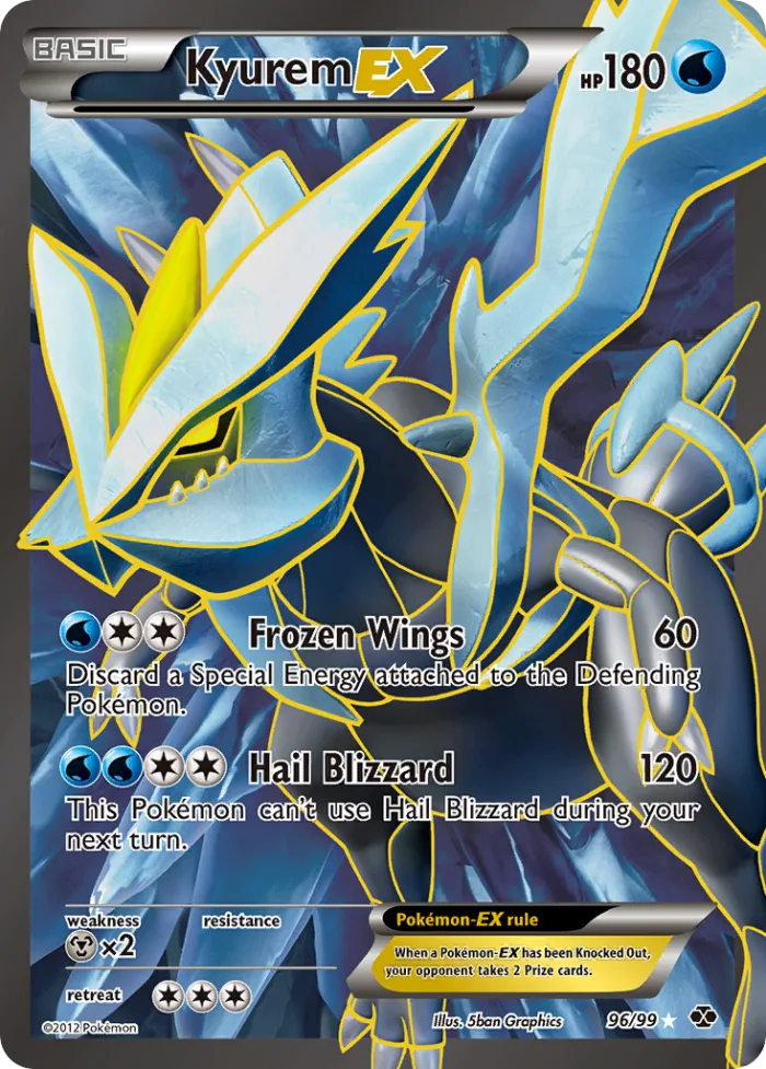 Kyurem-EX #96 Next Destinies Pokemon card