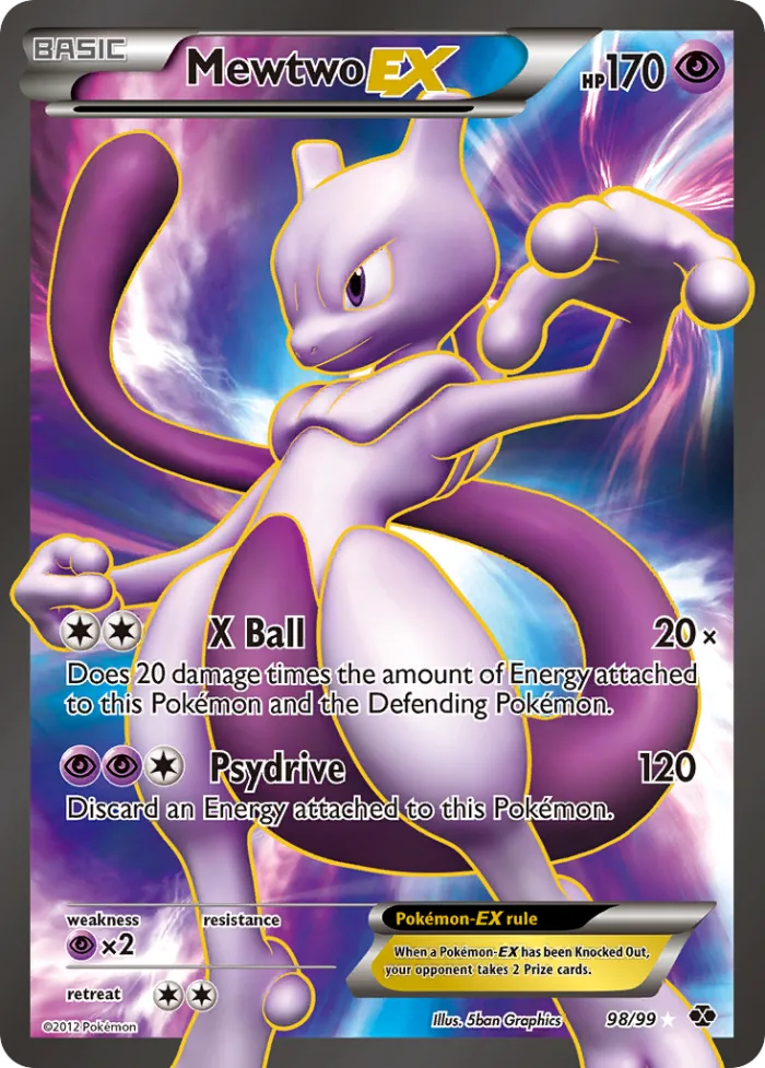 Mewtwo-EX #98 Next Destinies Pokemon card