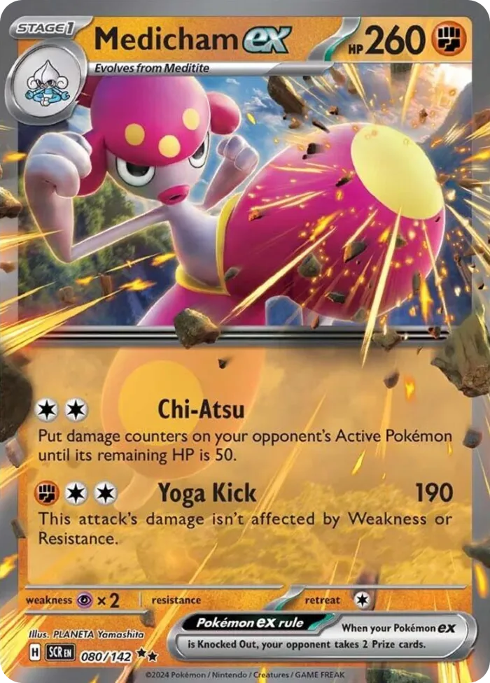 Medicham ex #80 Stellar Crown Pokemon card