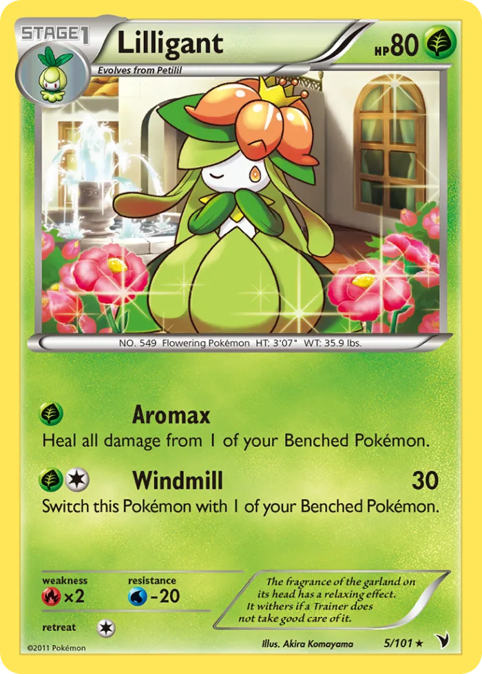Lilligant #5 Noble Victories Pokemon card