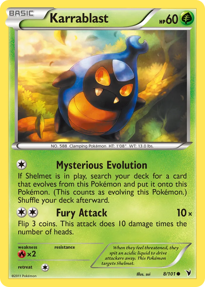 Karrablast #8 Noble Victories Pokemon card