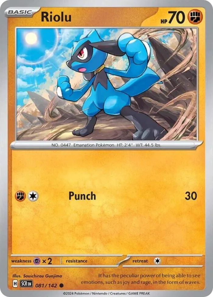 Riolu #81 Stellar Crown Pokemon card