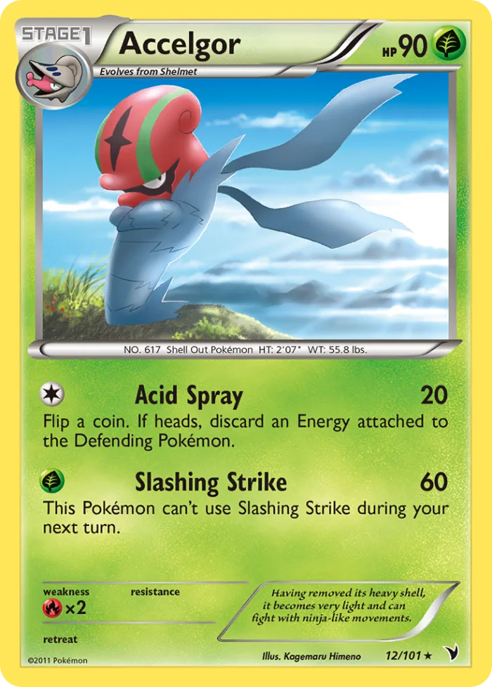 Accelgor #12 Noble Victories Pokemon card