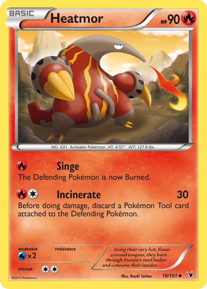 Heatmor #18 Noble Victories Pokemon card