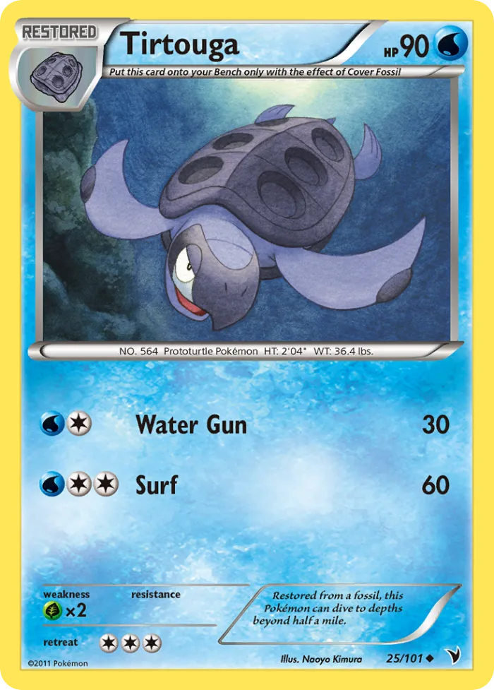 Tirtouga #25 Noble Victories Pokemon card