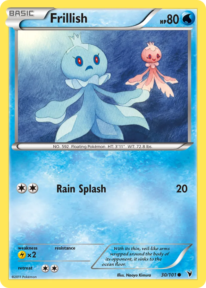 Frillish #30 Noble Victories Pokemon card