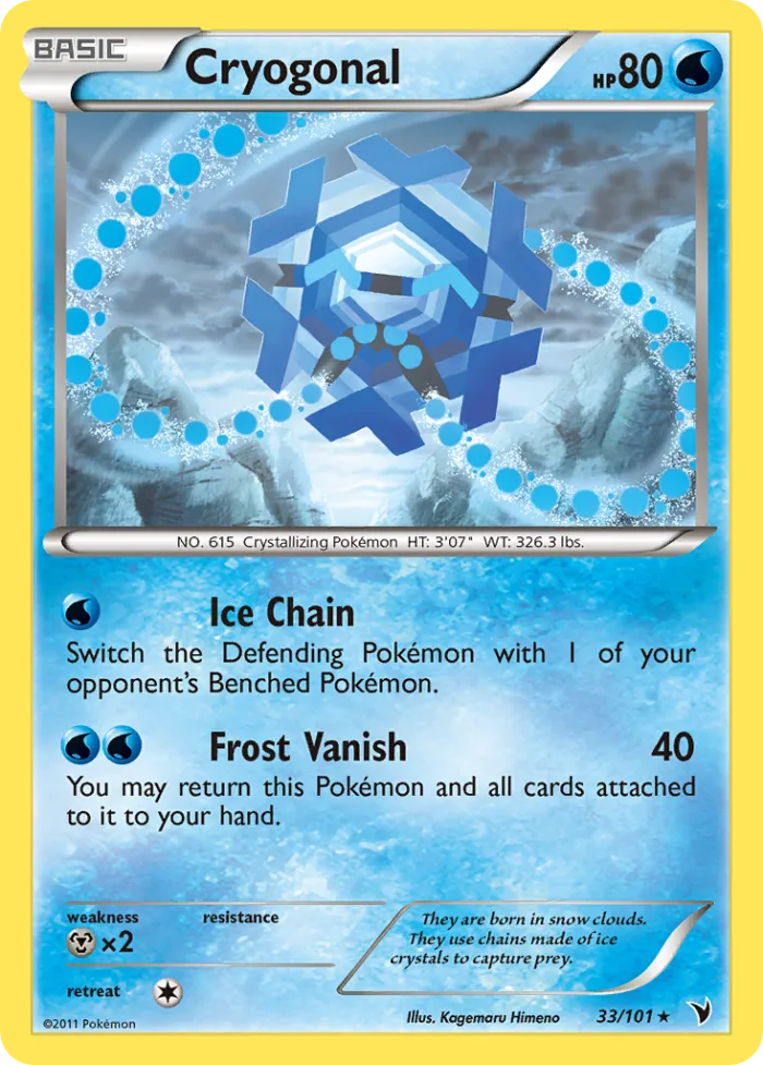 Cryogonal #33 Noble Victories Pokemon card