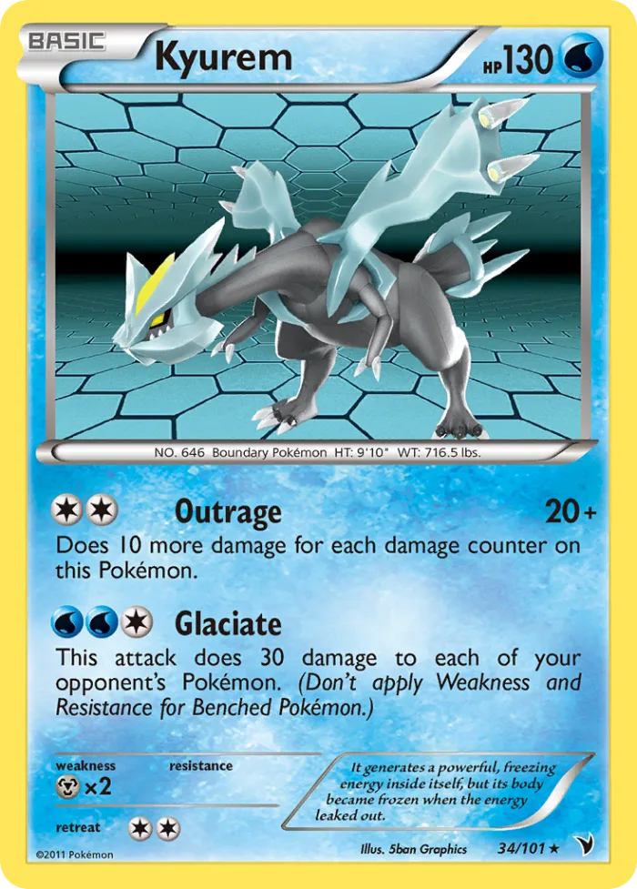 Kyurem #34 Noble Victories Pokemon card