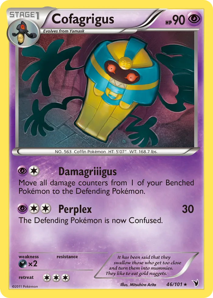 Cofagrigus #46 Noble Victories Pokemon card