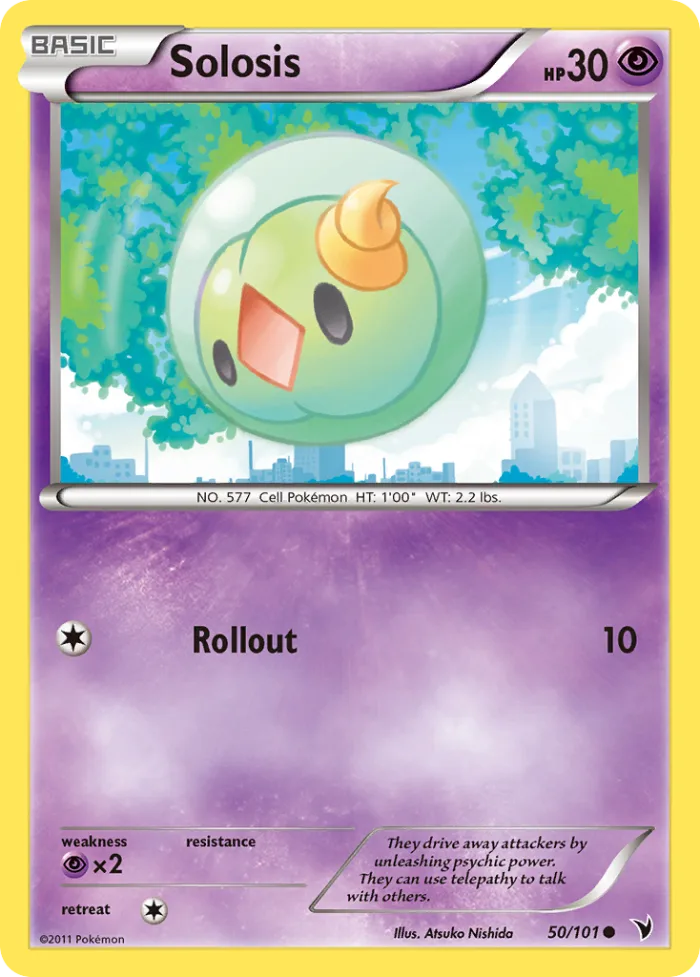 Solosis #50 Noble Victories Pokemon card