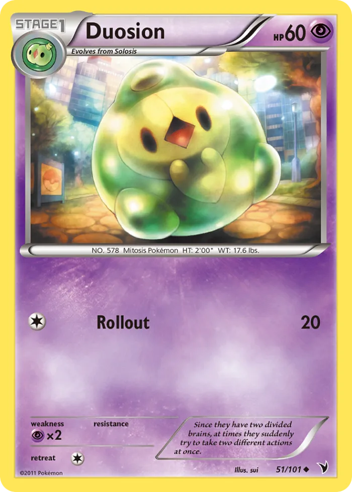 Duosion #51 Noble Victories Pokemon card