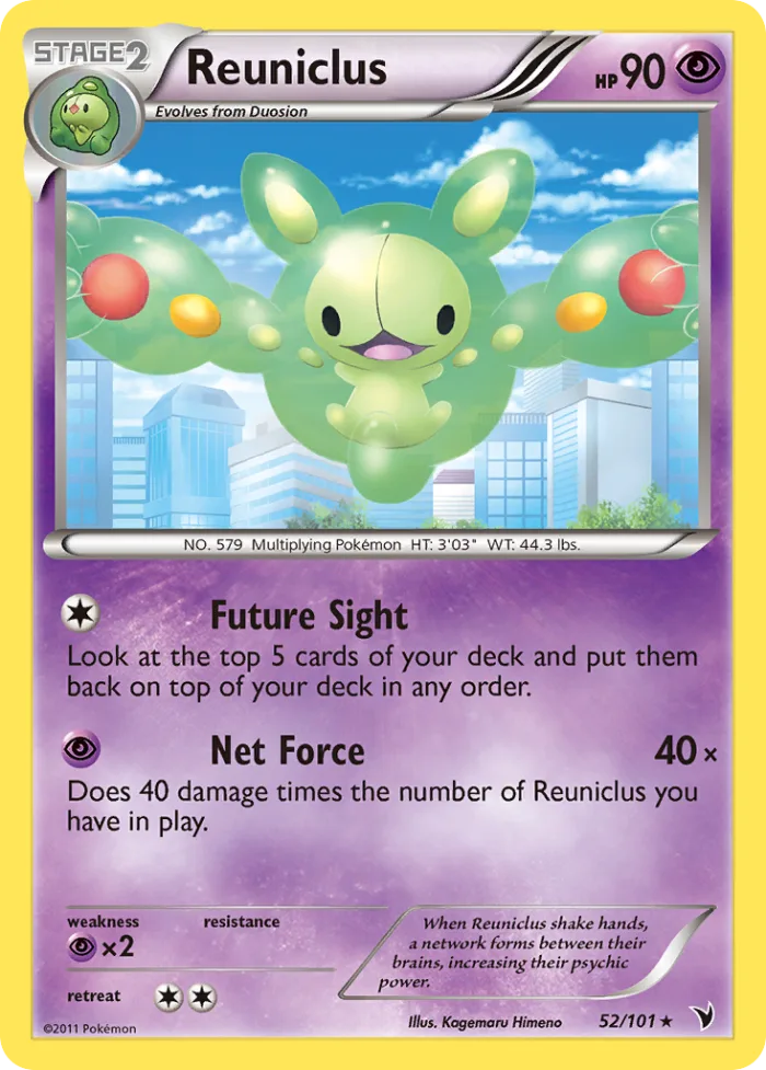Reuniclus #52 Noble Victories Pokemon card