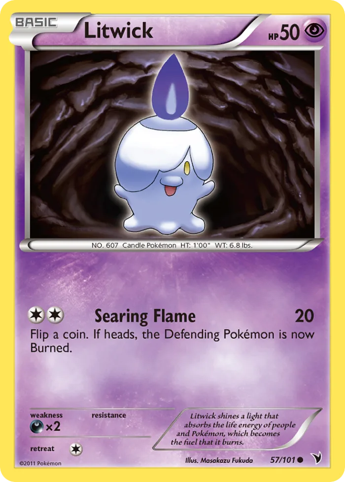 Litwick #57 Noble Victories Pokemon card
