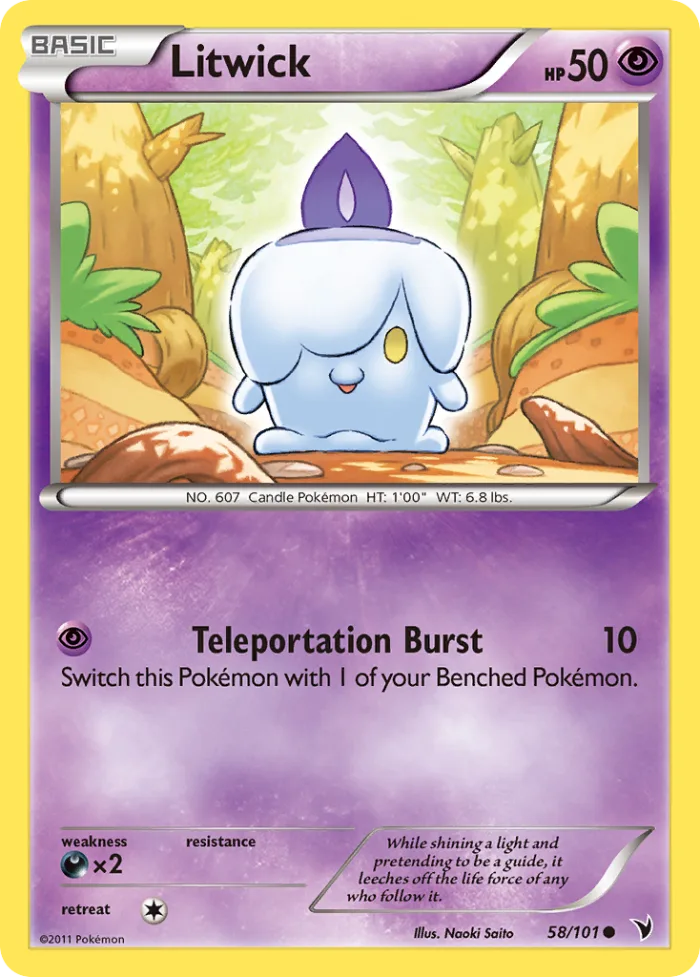 Litwick #58 Noble Victories Pokemon card