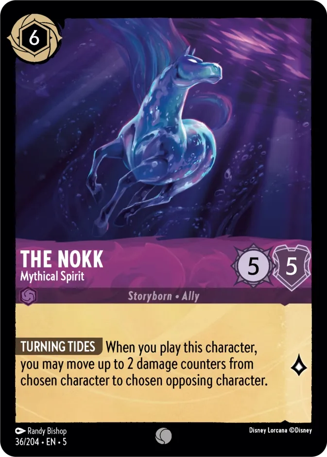 The Nokk #36 Shimmering Skies Disney Lorcana card