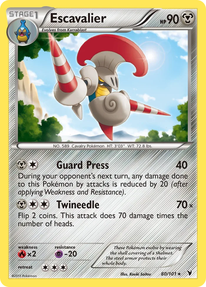 Escavalier #80 Noble Victories Pokemon card