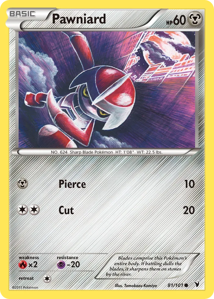 Pawniard #81 Noble Victories Pokemon card
