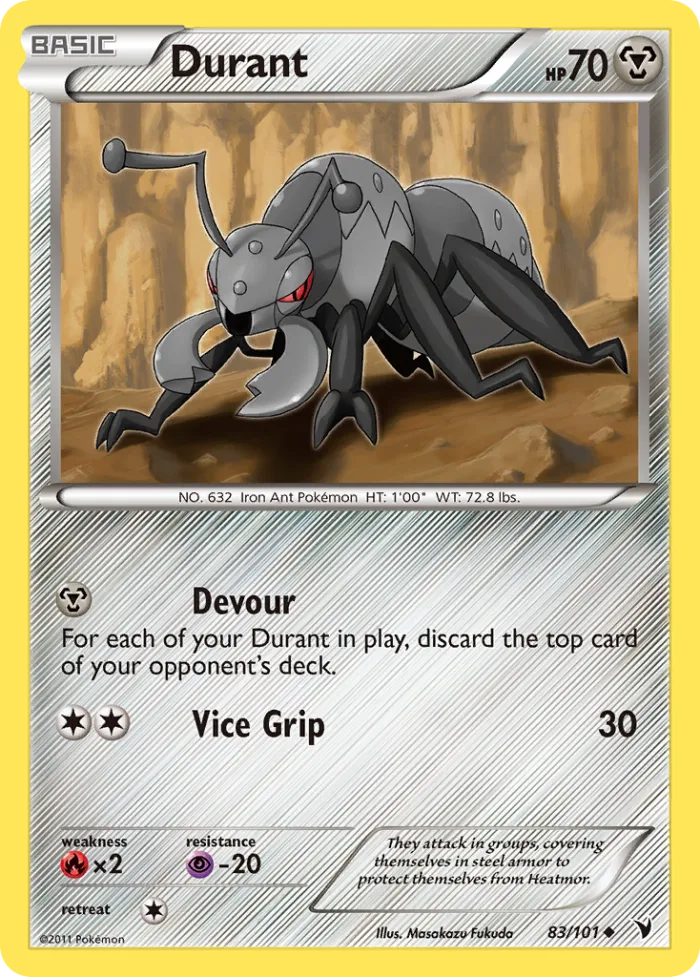 Durant #83 Noble Victories Pokemon card
