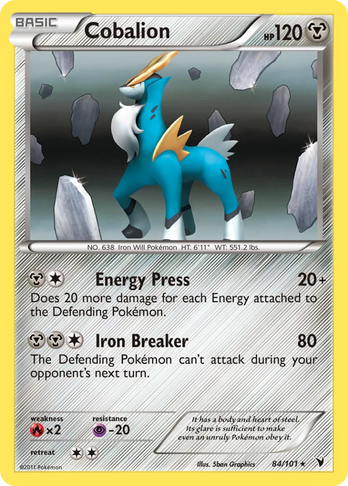 Cobalion #84 Noble Victories Pokemon card