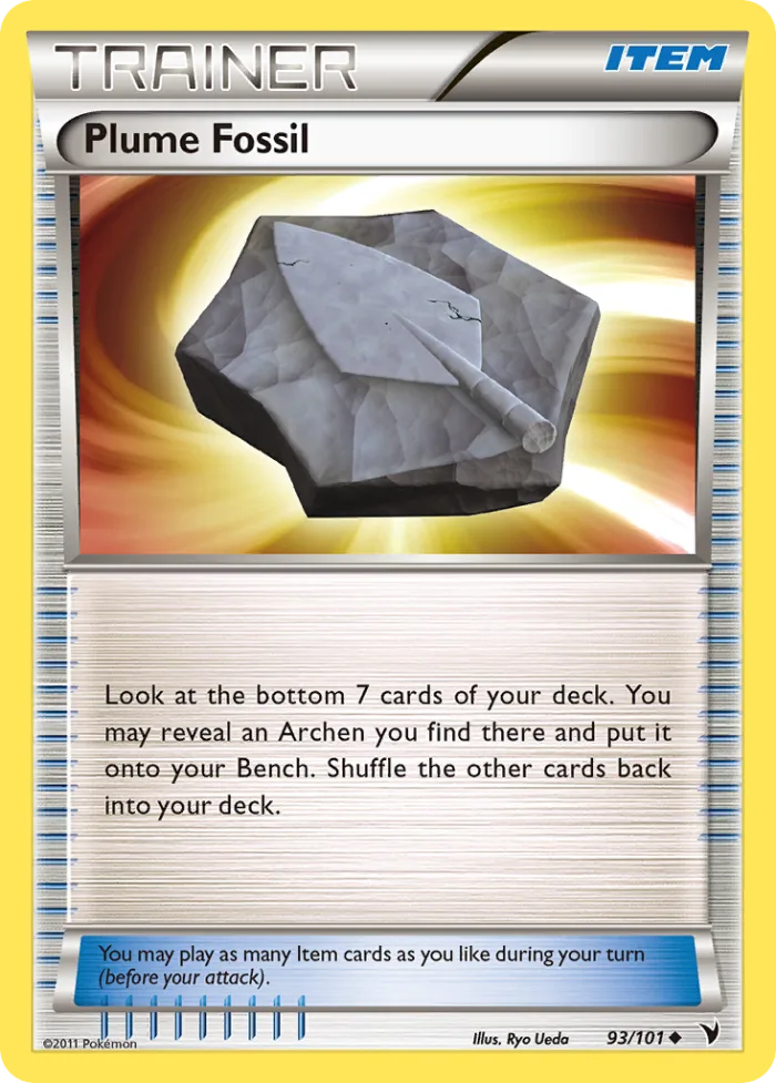 Plume Fossil #93 Noble Victories Pokemon card