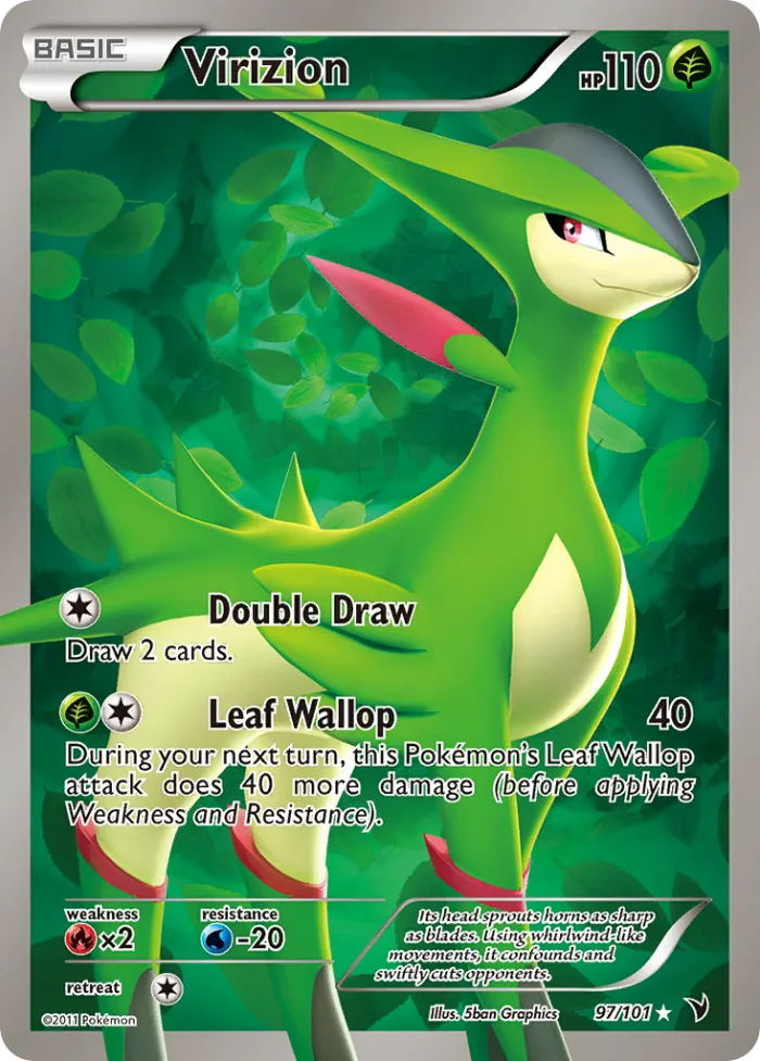 Virizion #97 Noble Victories Pokemon card