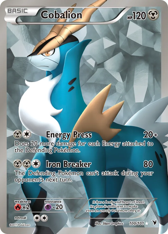 Cobalion #100 Noble Victories Pokemon card