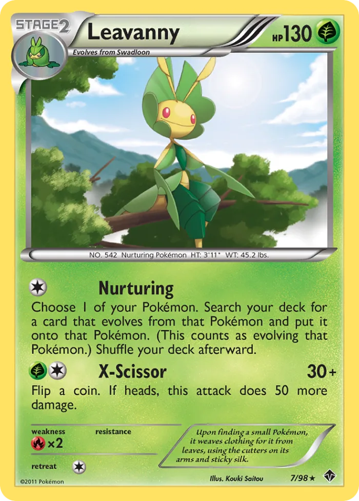 Leavanny #7 Emerging Powers Pokemon card