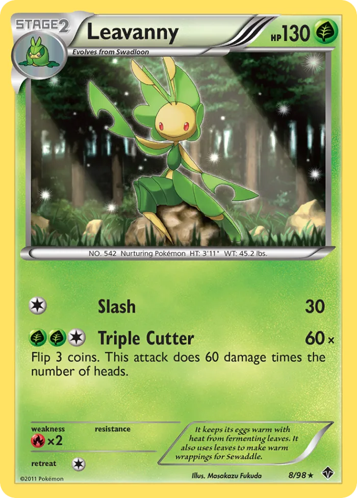Leavanny #8 Emerging Powers Pokemon card