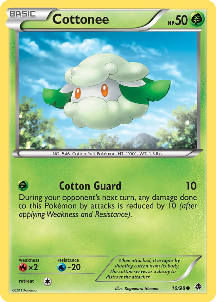 Cottonee #10 Emerging Powers Pokemon card