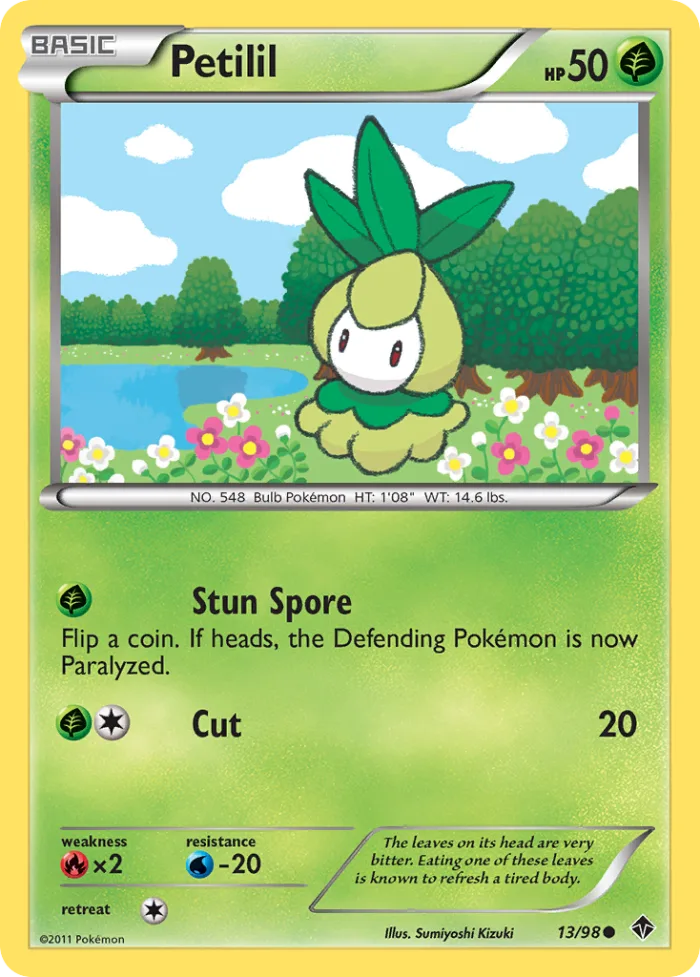 Petilil #13 Emerging Powers Pokemon card