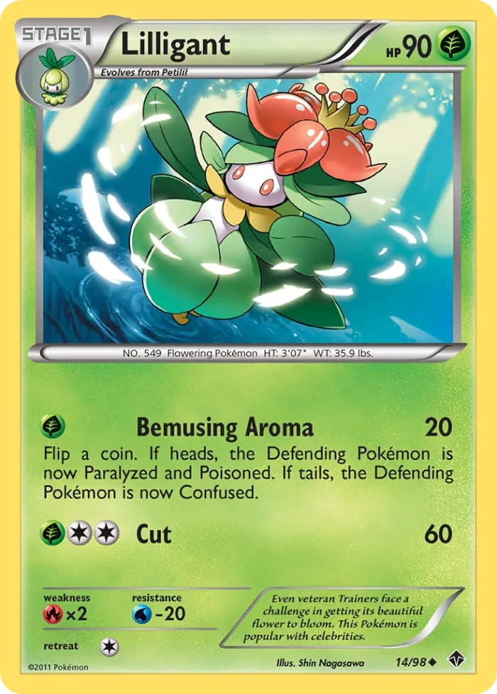 Lilligant #14 Emerging Powers Pokemon card